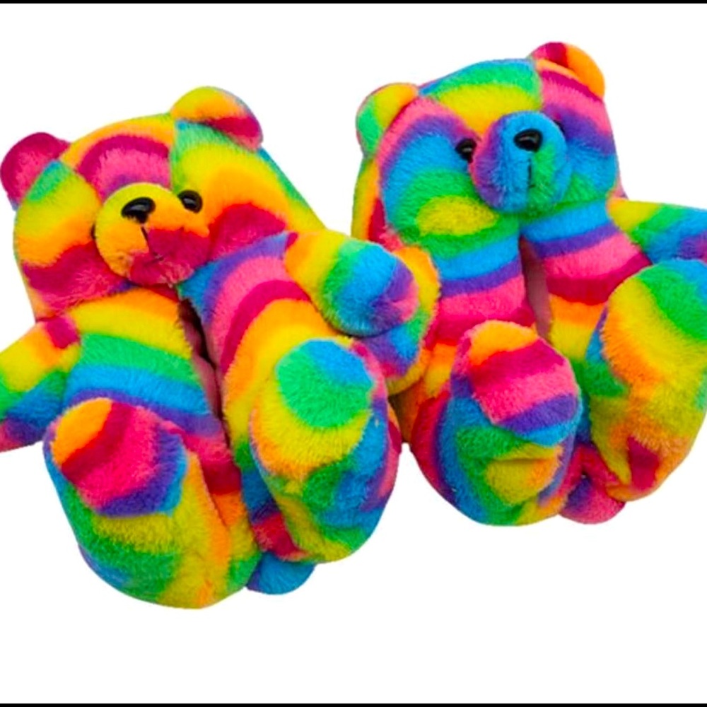 Fluffy Teddy Bear Slippers